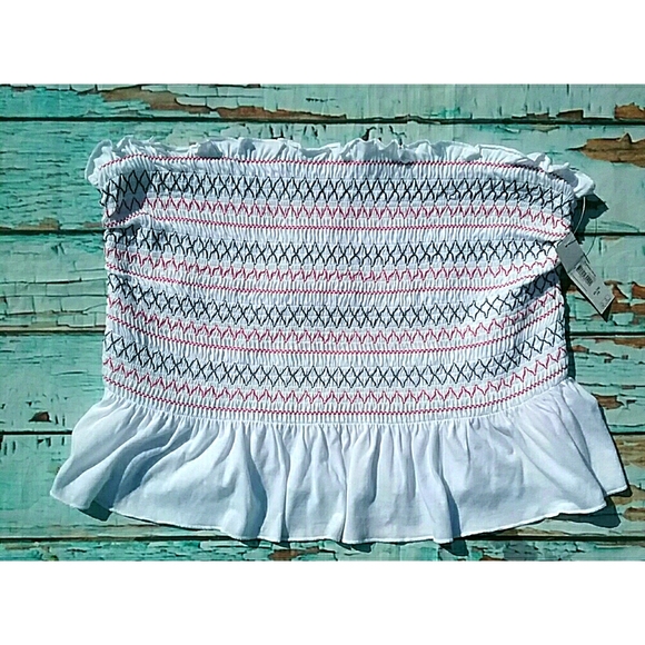 plus size smocked tube top